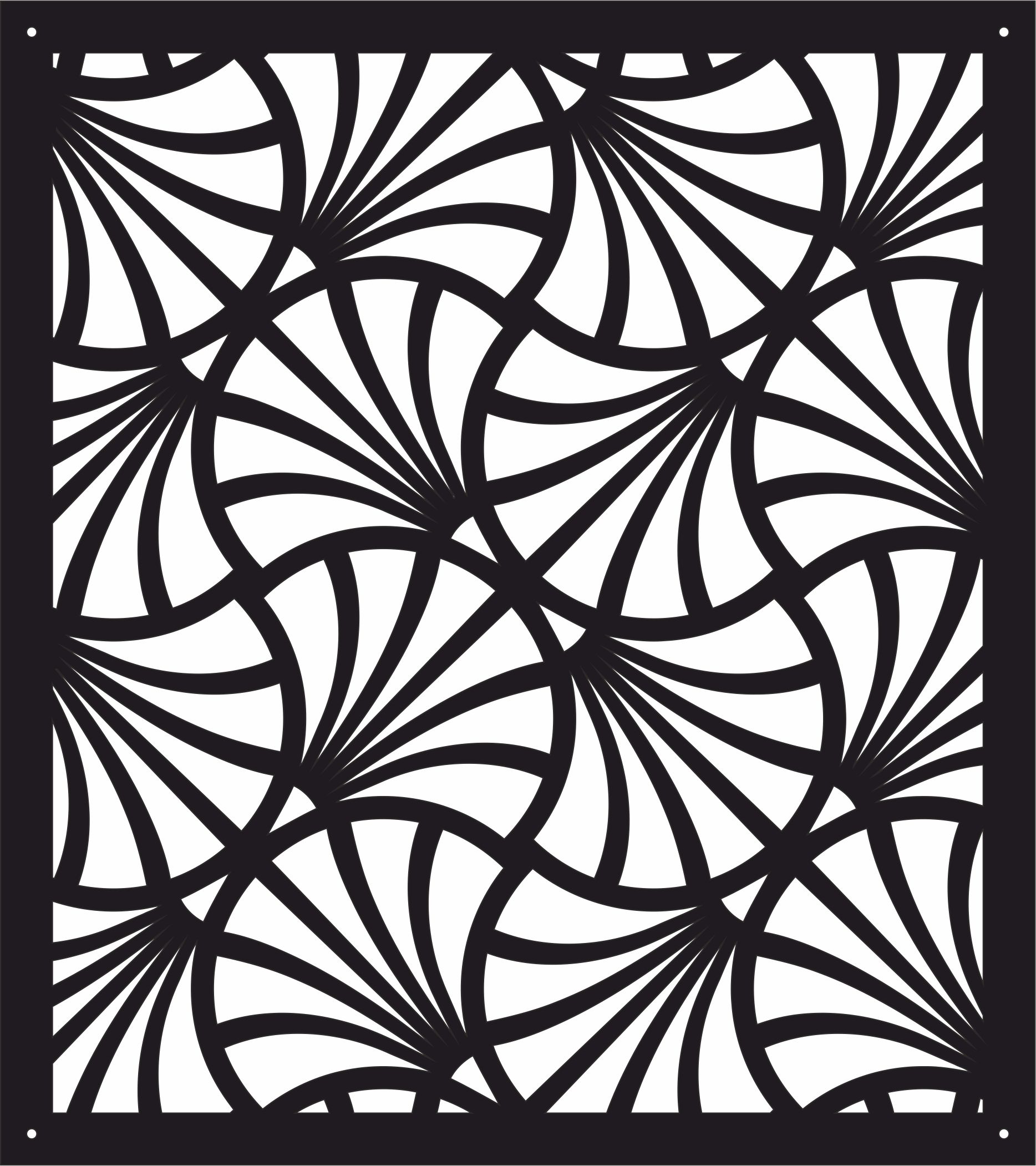 decorative panel screen pattern leaves - For Laser Cut DXF CDR SVG ...
