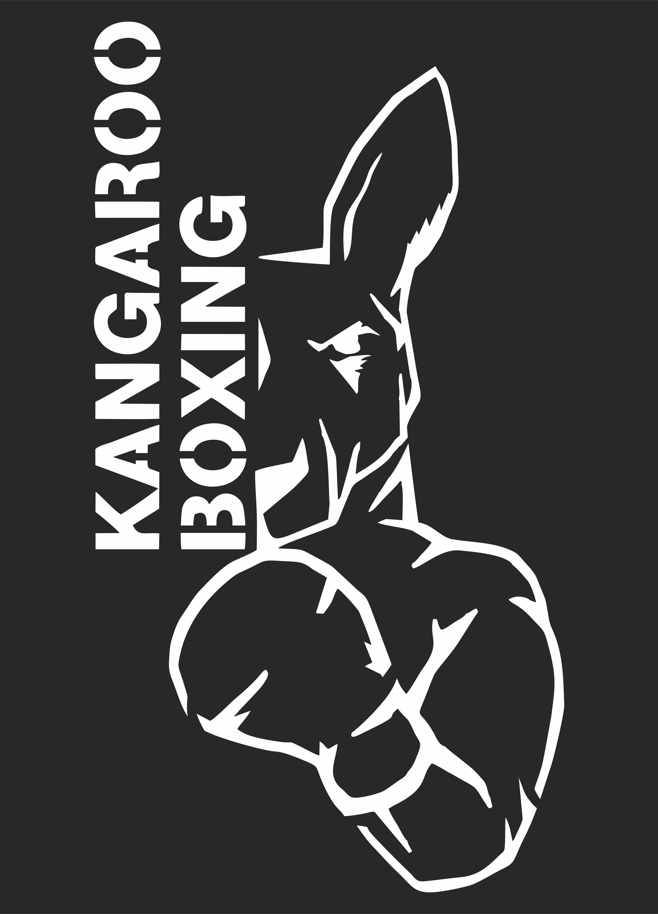 Kangaroo boxing wall art - For Laser Cut DXF CDR SVG Files - free ...