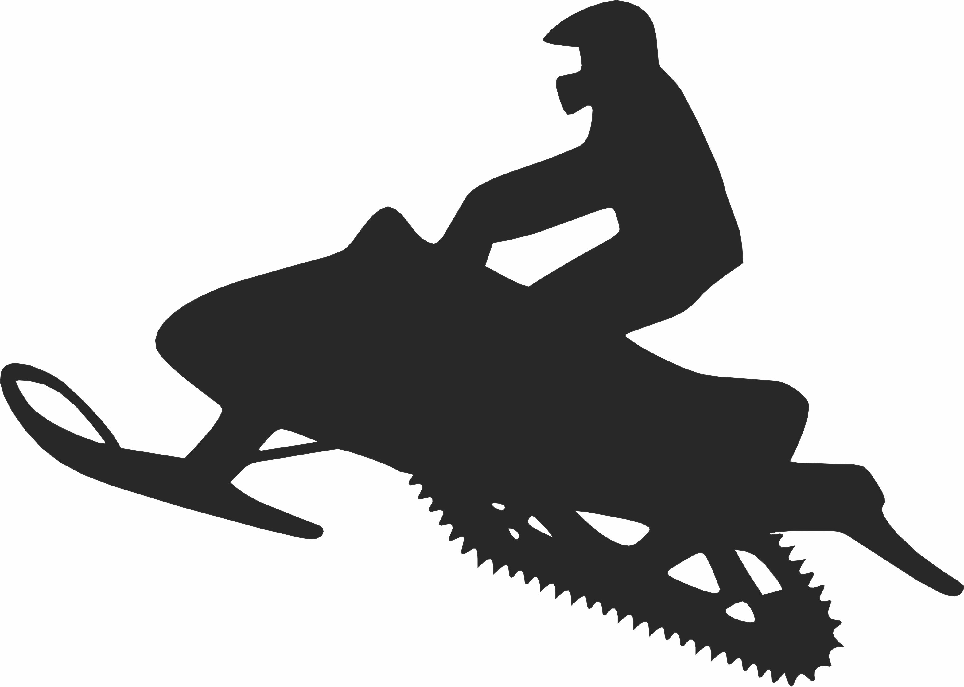 Snowmobile Silhouette - For Laser Cut DXF CDR SVG Files - free download.