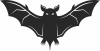 Silhouette Bat halloween clipart - For Laser Cut DXF CDR SVG Files - free download