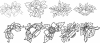 Set of Christmas holly sprigs decor - For Laser Cut DXF CDR SVG Files - free download