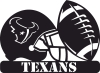 Houston Texans NFL helmet LOGO - Para archivos DXF CDR SVG cortados con láser - descarga gratuita