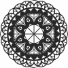 mandala Decorative pattern clipart - Para archivos DXF CDR SVG cortados con láser - descarga gratuita
