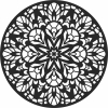Round Decorative mandala pattern - Para archivos DXF CDR SVG cortados con láser - descarga gratuita
