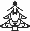 christmas tree decoration - For Laser Cut DXF CDR SVG Files - free download