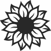 sunflower clipart - Para archivos DXF CDR SVG cortados con láser - descarga gratuita