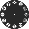 zodiac horoscop sign Wall Clock - Para archivos DXF CDR SVG cortados con láser - descarga gratuita