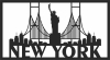 Statue of Liberty new york Home Decor - Para archivos DXF CDR SVG cortados con láser - descarga gratuita