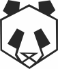 Geometric Polygon panda - fichier DXF SVG CDR coupe, prêt à découper pour plasma routeur laser