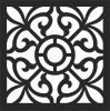 decorative panel screen pattern floral - Para archivos DXF CDR SVG cortados con láser - descarga gratuita
