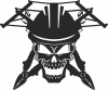 lineman skull cliparts - For Laser Cut DXF CDR SVG Files - free download