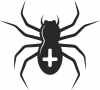 spider halloween clipart - fichier DXF SVG CDR coupe, prêt à découper pour plasma routeur laser