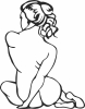 Naked Woman Silhouette Wall art - Para archivos DXF CDR SVG cortados con láser - descarga gratuita