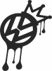 volkswagen logo crown - Para archivos DXF CDR SVG cortados con láser - descarga gratuita