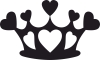 heart crown clipart - For Laser Cut DXF CDR SVG Files - free download
