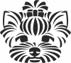 lovely dog tribal clipart - Para archivos DXF CDR SVG cortados con láser - descarga gratuita