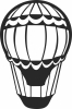 hot air balloon clipart - For Laser Cut DXF CDR SVG Files - free download