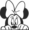 Minnie Mouse  wall art - Para archivos DXF CDR SVG cortados con láser - descarga gratuita