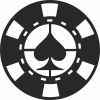 Poker Chip wall arts - Para archivos DXF CDR SVG cortados con láser - descarga gratuita