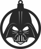 Star wars Darth Vader Christmas ball - For Laser Cut DXF CDR SVG Files - free download