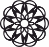 mandala wall art decor - For Laser Cut DXF CDR SVG Files - free download