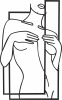 Nude Woman Line Art - Para archivos DXF CDR SVG cortados con láser - descarga gratuita