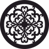 Mandala pattern floral wall decor - Para archivos DXF CDR SVG cortados con láser - descarga gratuita