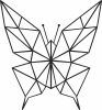 Geometric Polygon butterfly - For Laser Cut DXF CDR SVG Files - free download