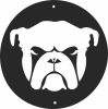Bull Dog clipart - Para archivos DXF CDR SVG cortados con láser - descarga gratuita