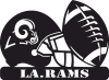Los Angeles Rams NFL helmet LOGO - For Laser Cut DXF CDR SVG Files - free download