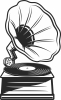Gramophone retro Record - For Laser Cut DXF CDR SVG Files - free download