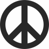 Peace Sign Logo - Para archivos DXF CDR SVG cortados con láser - descarga gratuita