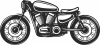 Old vintage motorcycle - For Laser Cut DXF CDR SVG Files - free download