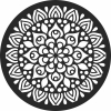 mandala wall art - For Laser Cut DXF CDR SVG Files - free download
