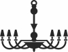 decorative Chandelier clipart - For Laser Cut DXF CDR SVG Files - free download
