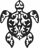 turtle tribal clipart - Para archivos DXF CDR SVG cortados con láser - descarga gratuita