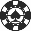 Wall Art Spade Poker - Para archivos DXF CDR SVG cortados con láser - descarga gratuita