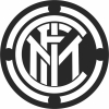 Inter Milan Logo Soccer Football - fichier DXF SVG CDR coupe, prêt à découper pour plasma routeur laser