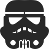 storm trooper Star Wars Silhouette figure clipart - For Laser Cut DXF CDR SVG Files - free download