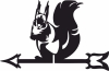 squirrel in arrow - Para archivos DXF CDR SVG cortados con láser - descarga gratuita