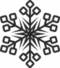 christmas Snowflake ornament - For Laser Cut DXF CDR SVG Files - free download