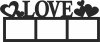 Love hearts pictures holder - Para archivos DXF CDR SVG cortados con láser - descarga gratuita