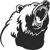 angry bear wall art - Para archivos DXF CDR SVG cortados con láser - descarga gratuita