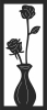 Rose flowers in vase decor - Para archivos DXF CDR SVG cortados con láser - descarga gratuita
