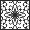 Personalized Monogram Initial Letter Q Floral Artwork - Para archivos DXF CDR SVG cortados con láser - descarga gratuita