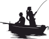 fishing couple clipart - For Laser Cut DXF CDR SVG Files - free download