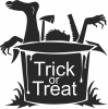 Trick or Treat halloween clipart - For Laser Cut DXF CDR SVG Files - free download