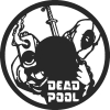 Dead Pool Wall clock - DXF SVG CDR Cut File, ready to cut for laser Router plasma