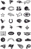 32 NFL logos team American football - fichier DXF SVG CDR coupe, prêt à découper pour plasma routeur laser