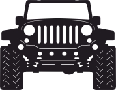 Jeep Front - Para archivos DXF CDR SVG cortados con láser - descarga gratuita